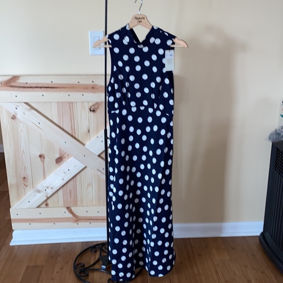 Most Of All Coralie Satin Midi Dress In Polka Dot - Picture 8 of 11
